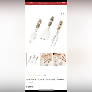 New Cheese Utensil Serving Set Stainless Steel & Mother of Pearl India